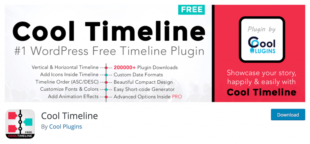 Cool Timeline WordPress plugin