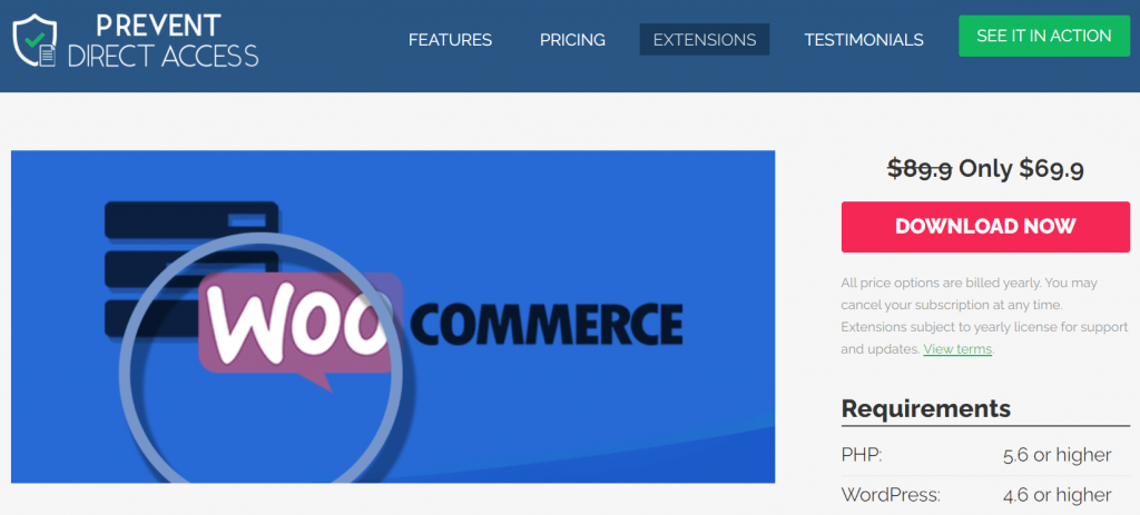Prevent Direct Access for WooCommerce digital products