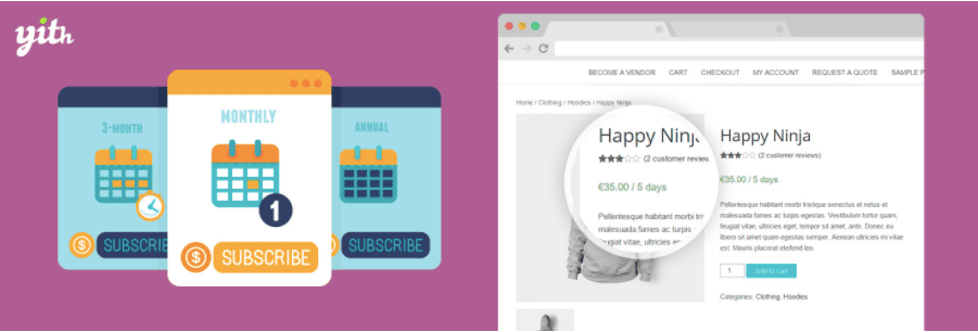 YITH subscription WooCommerce plugin for free