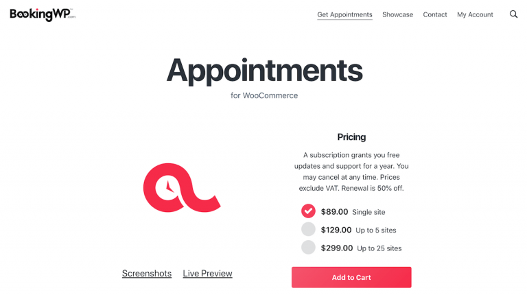 BookingWP Appointments for WooCommerce