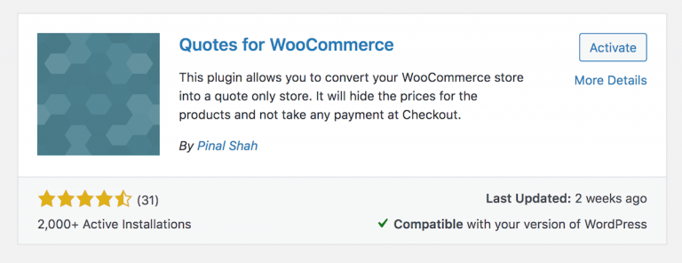 Quotes for WooCommerce plugin