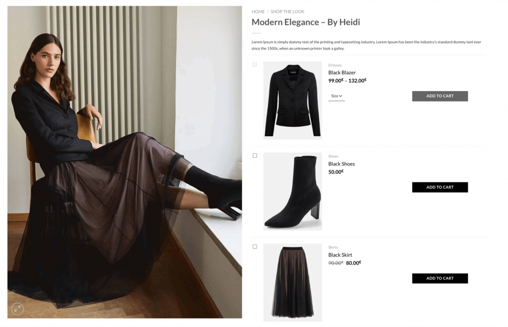WordPress image hotspot and WooCommerce  shop the look by welaunch.io