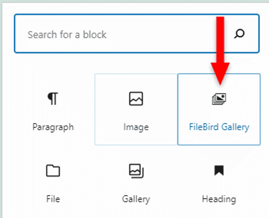 Add-FileBird-gallery-block-for-WordPress-editor