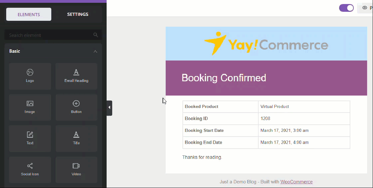 booking confirmed