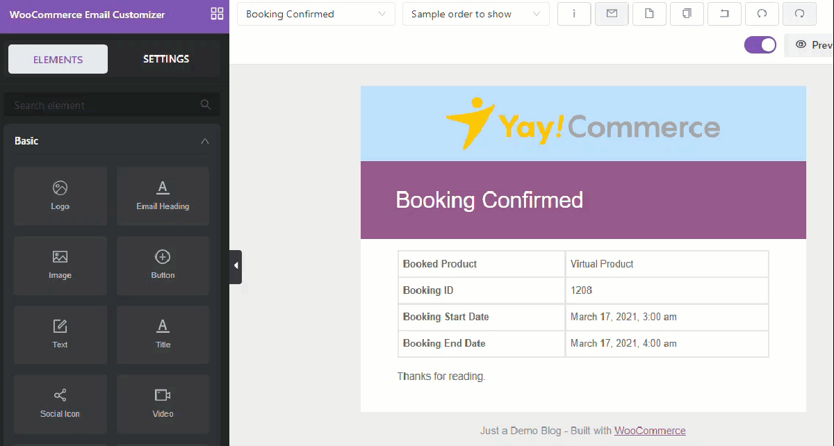 customize woocommerce booking details - Customize WooCommerce Booking Email Templates