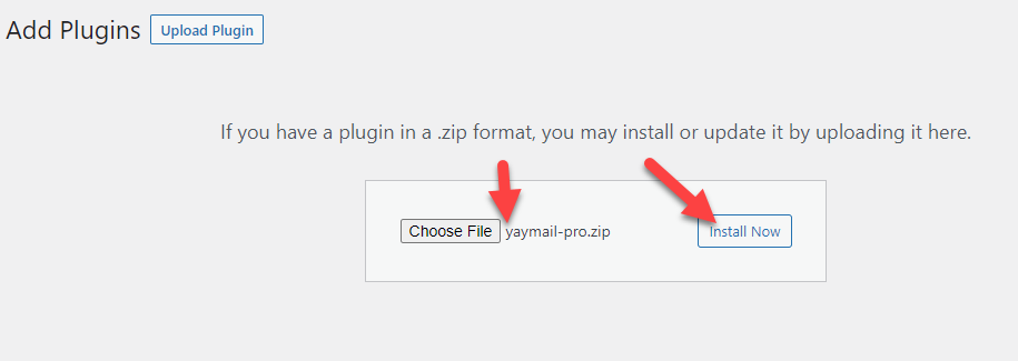 install YayMail premium plugin