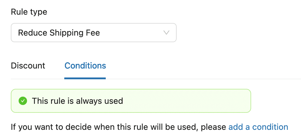 add a condition on woocommerce flexible shipping rules