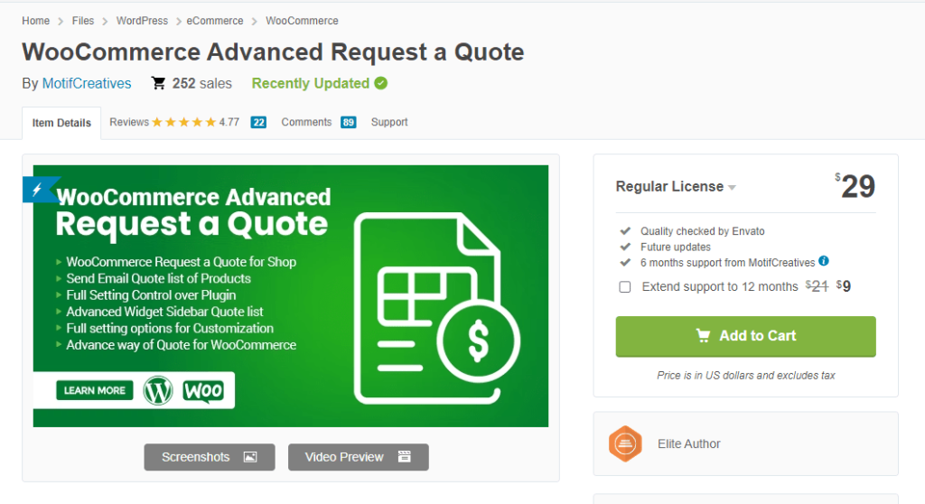 WooCommerce Advanced Request a Quote by MotifCreatives