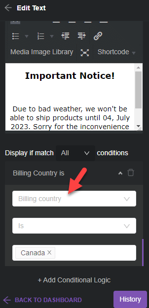 billing country config - woocommerce custom emails per product