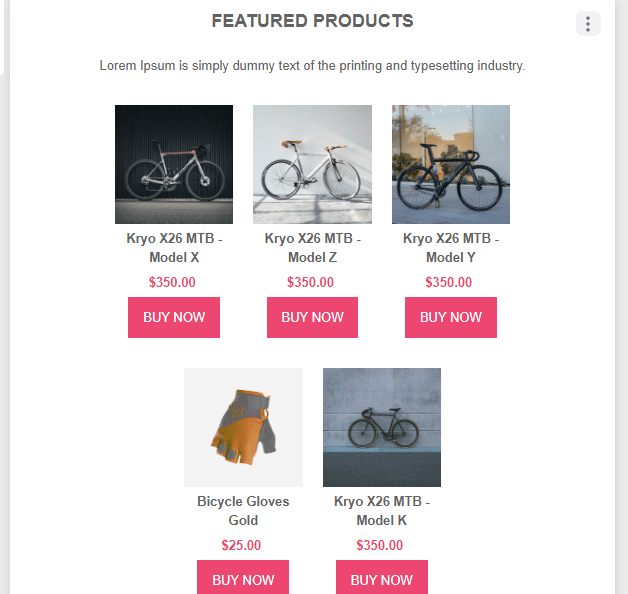 featured products