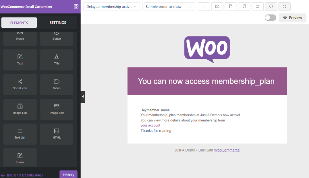membership activated - woocommerce membership emails