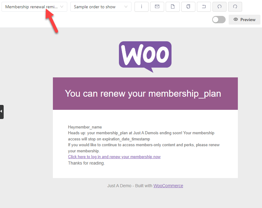membership renewal notice - woocommerce membership emails