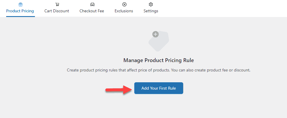 add new pricing rule