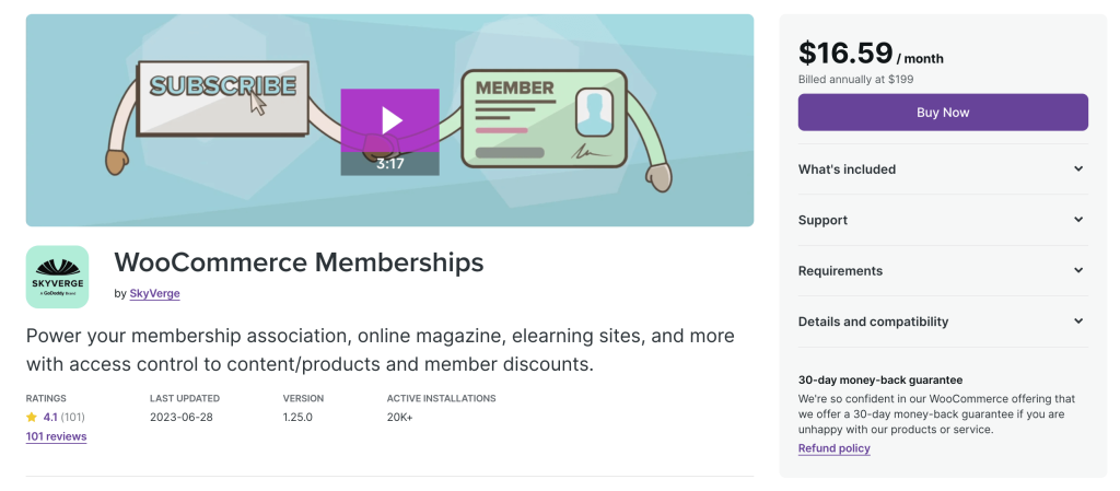 WooCommerce membership by SkyVerge