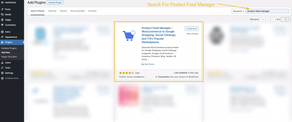 Install and activate WooCommerce Facebook product feed plugin