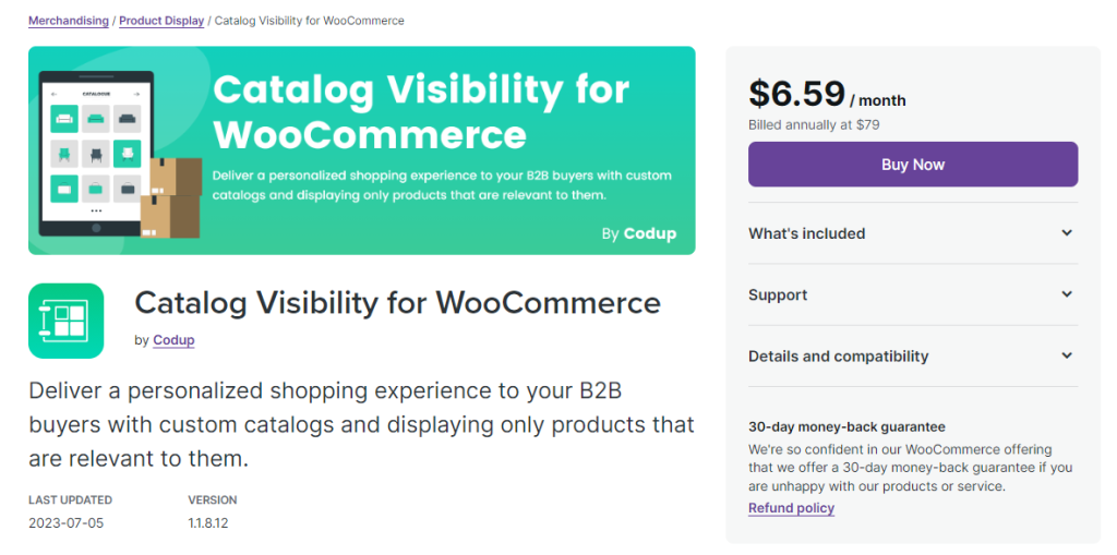 catalog visibility for WooCommerce