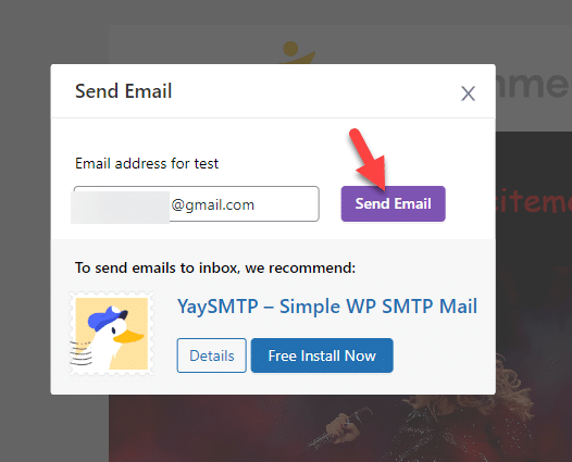 send test email