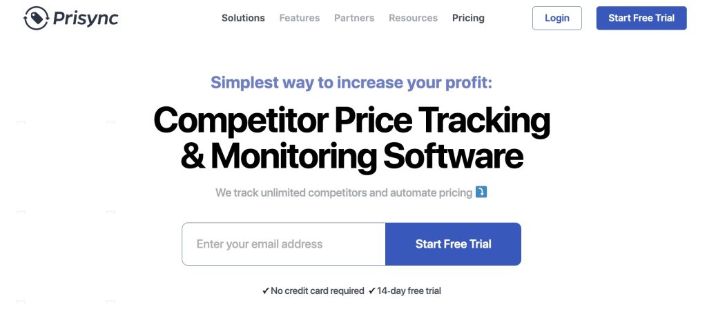 Prisync for competive pricing - revenue management software
