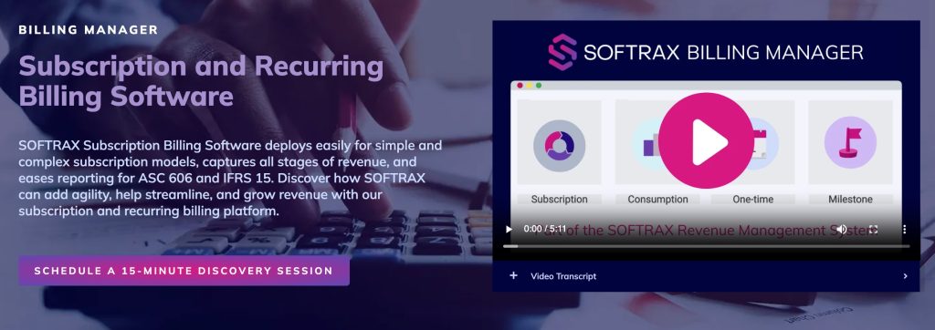 SOFTRAX for subscription billing - Revenue management software
