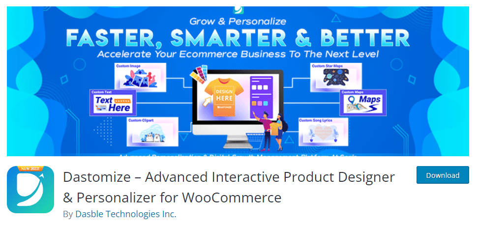 Dastomize - WooCommerce product customizer plugins