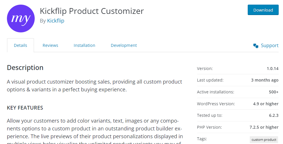 Kickflip - WooCommerce product customizer plugins