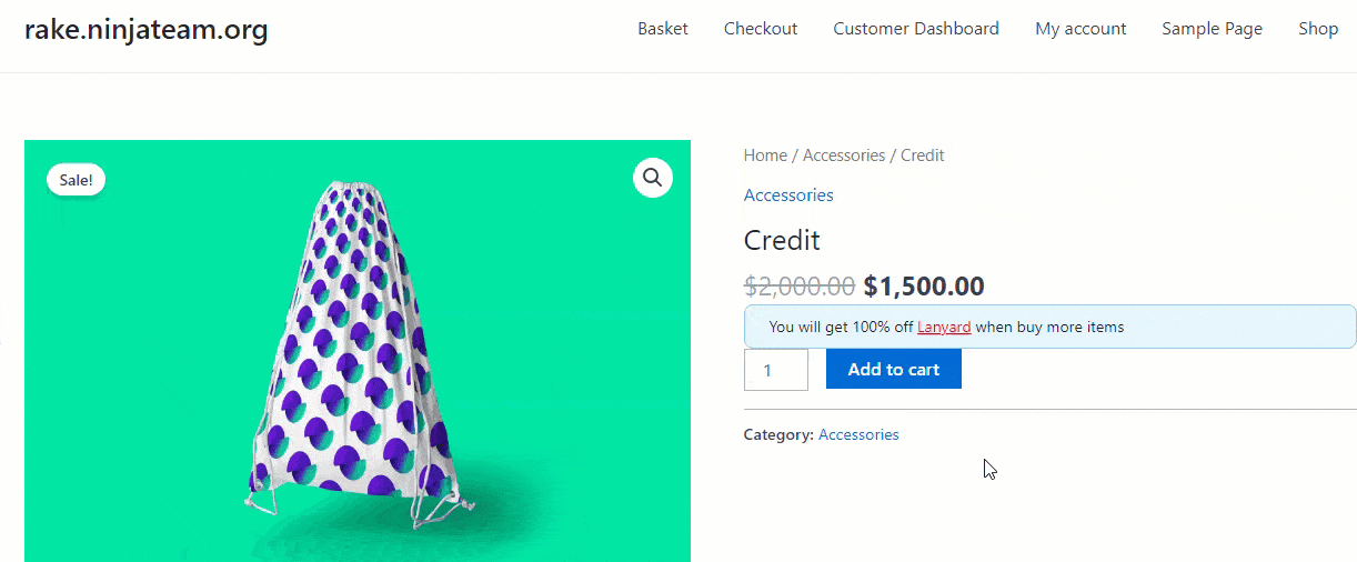 add extra product to cart