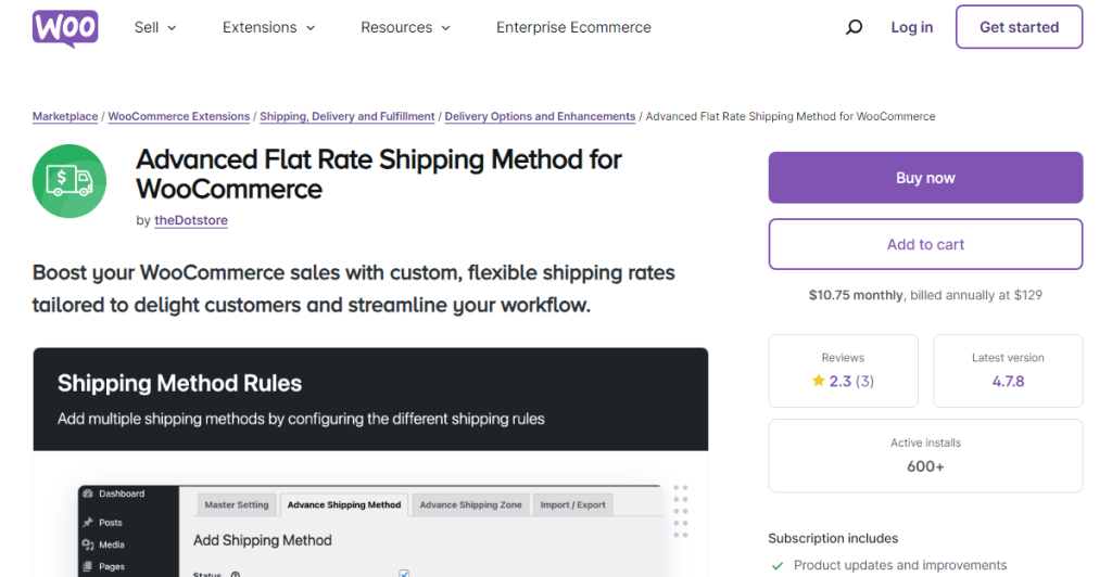 Advanced Flat Rate Shipping Method for WooCommerce